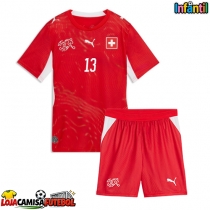 Camisa de Futebol Suíça Ricardo Rodriguez #13 Equipamento Principal Infantil Mundo 2026 Manga Curta (+ Calças curtas)